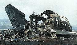 Wreckage of the KLM 747